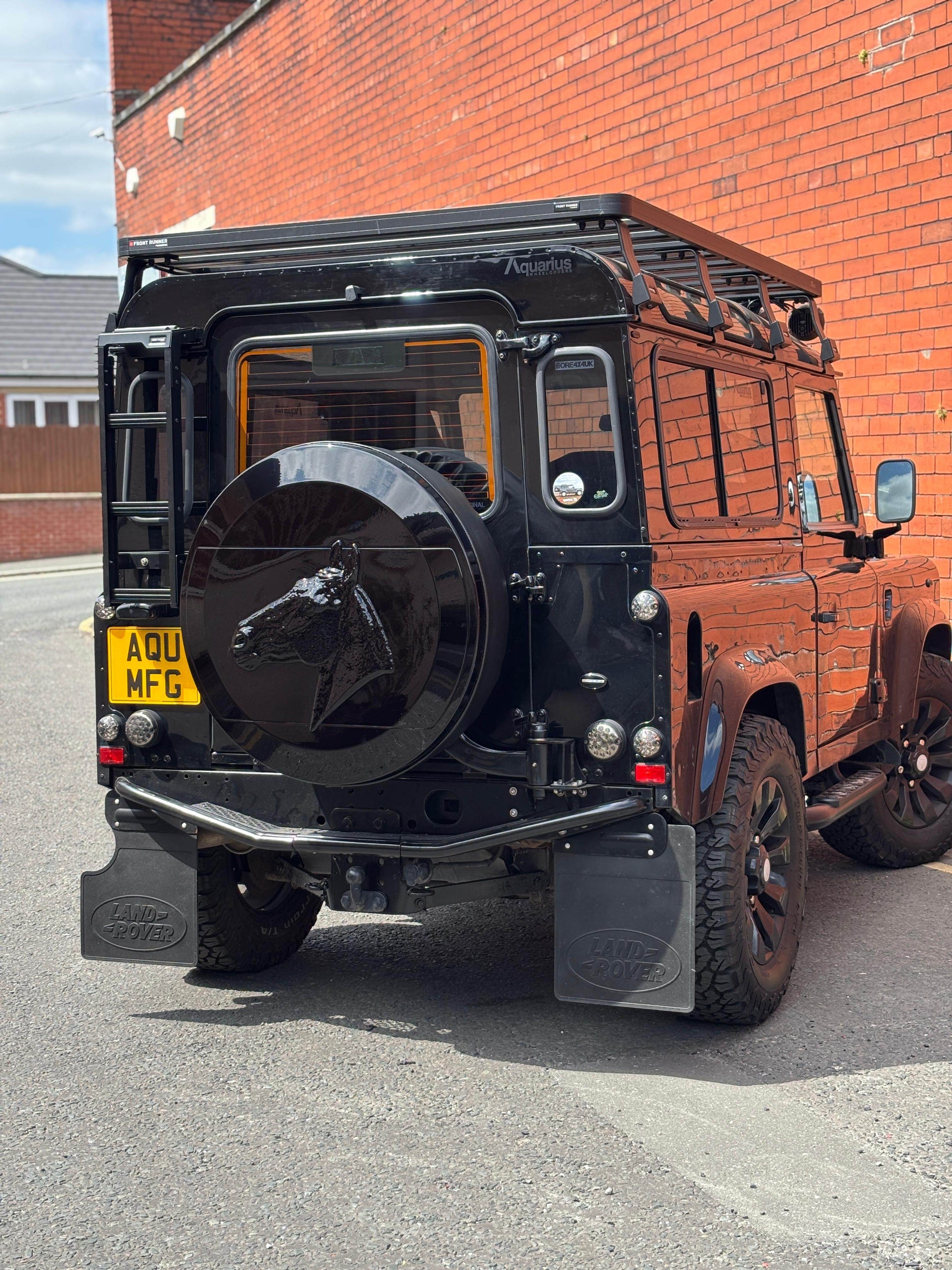 C Mould Spare Wheel cover - Gloss Embossed - Horse - Aquarius Manufacturing
