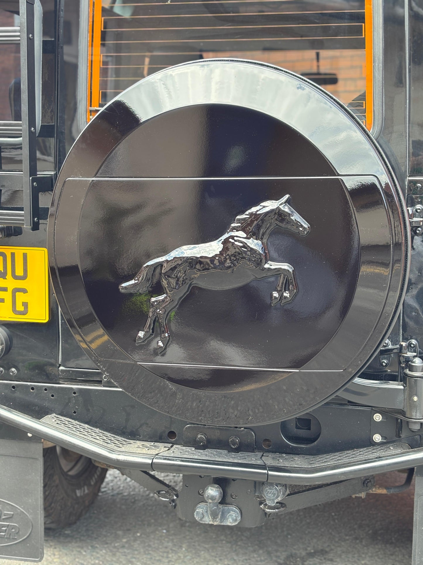 C Mould Spare Wheel cover - Gloss Embossed - Horse