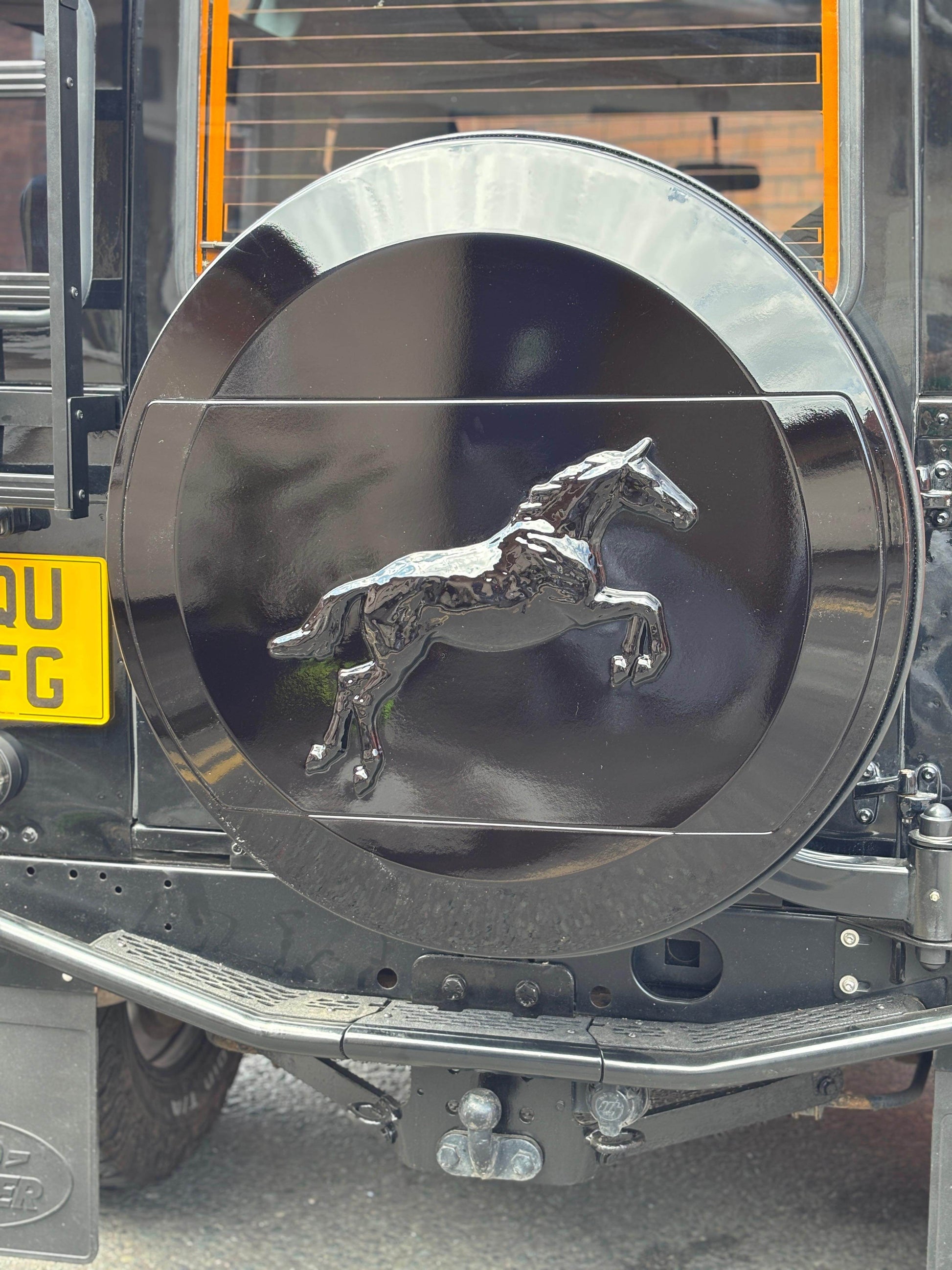 C Mould Spare Wheel cover - Gloss Embossed - Horse - Aquarius Manufacturing