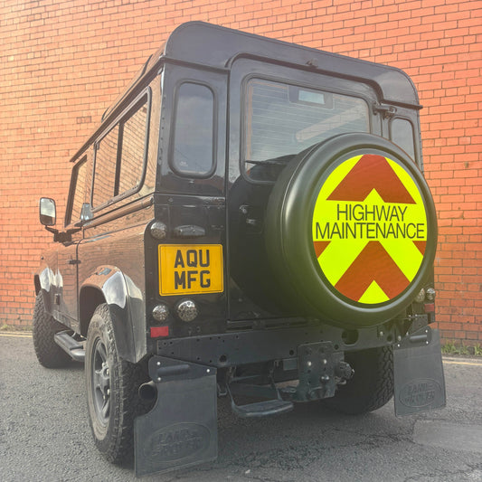 HIGHWAY MAINTENANCE vinyl decal wheel cover - Aquarius Manufacturing