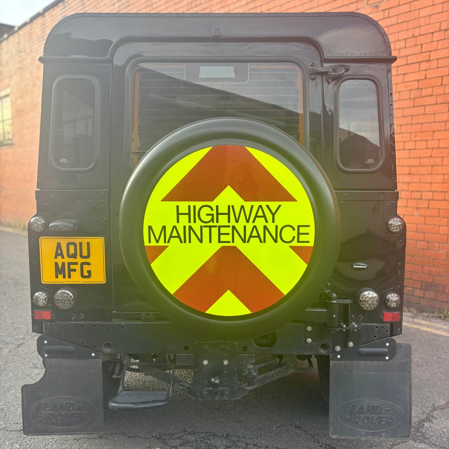 HIGHWAY MAINTENANCE vinyl decal wheel cover - Aquarius Manufacturing