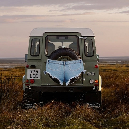 DENIM SPARE WHEEL JORTS